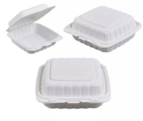 Clamshell Takeaway কাস্টমাইজড ফুড প্যাকেজিং বক্স স্কোয়ার ISO9001