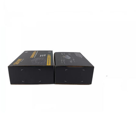 ঢেউতোলা পিচবোর্ড কালো শিপিং বক্স ছোট debossing ISO9001